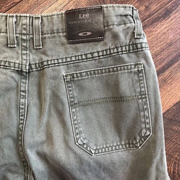 Vintage Lee Mom Jeans Pants 18m Womens USA Made Green? Gray? 80s 90s Bottoms - Picture 8 of 12